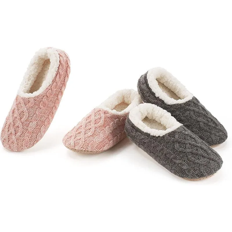 2 Pack Cable Knit Anti Skid – Warmth and Secure Fit