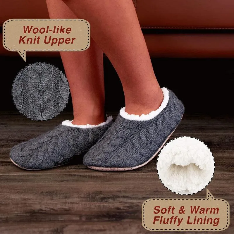 2 Pack Cable Knit Anti Skid – Warmth and Secure Fit