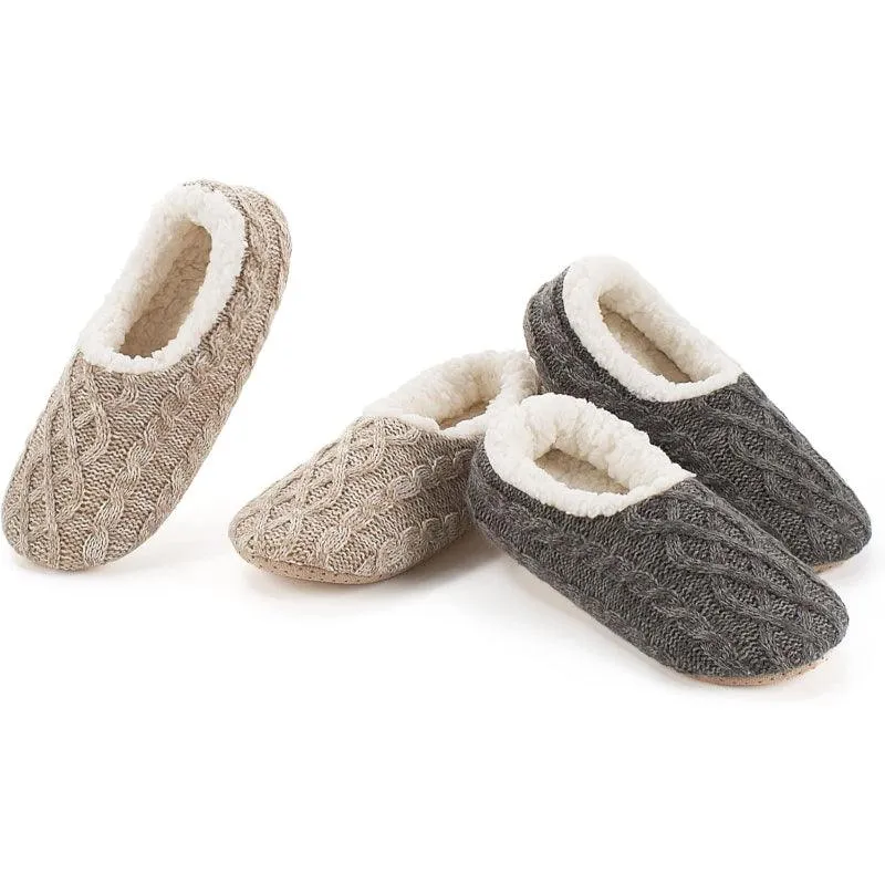 2 Pack Cable Knit Anti Skid – Warmth and Secure Fit