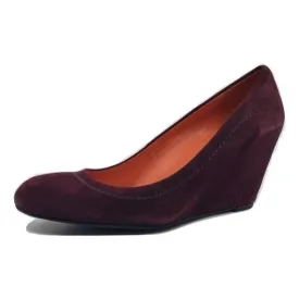 Amelia Bark Suede Via Spiga Wedge Pumps