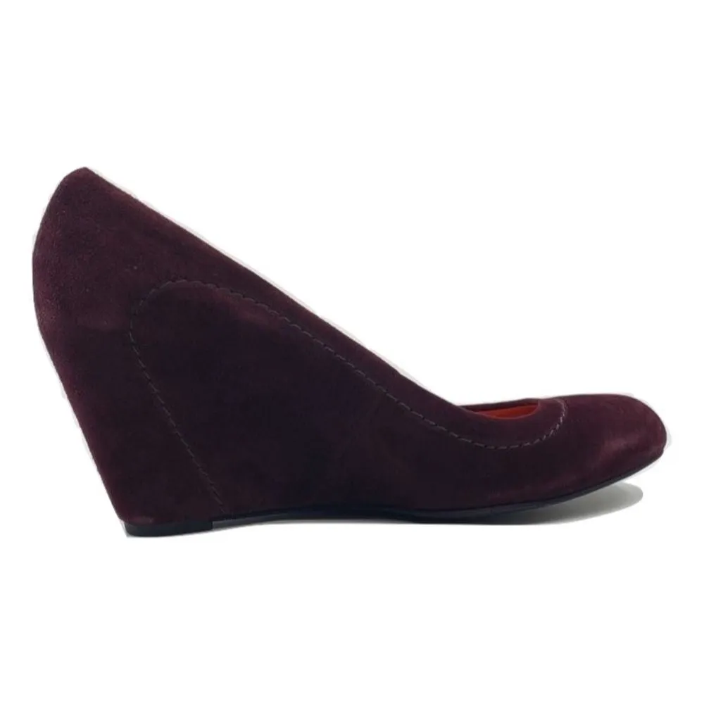 Amelia Bark Suede Via Spiga Wedge Pumps