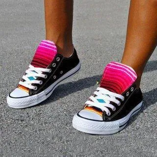 Chicvane Color Block Low Top Lace Up Canvas Shoes