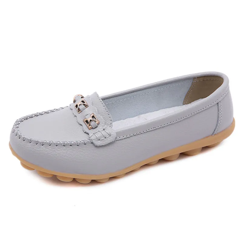 Comelyy Women's soft-soled flat beanie shoes non-slip shoes