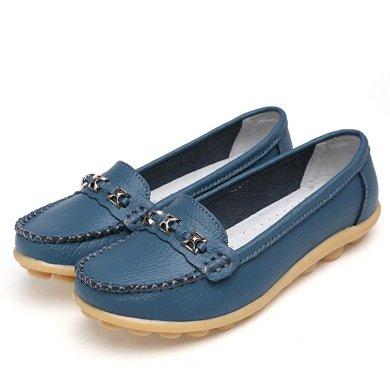 Comelyy Women's soft-soled flat beanie shoes non-slip shoes