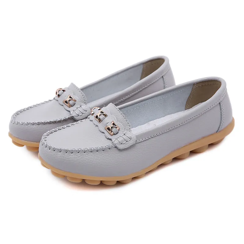 Comelyy Women's soft-soled flat beanie shoes non-slip shoes