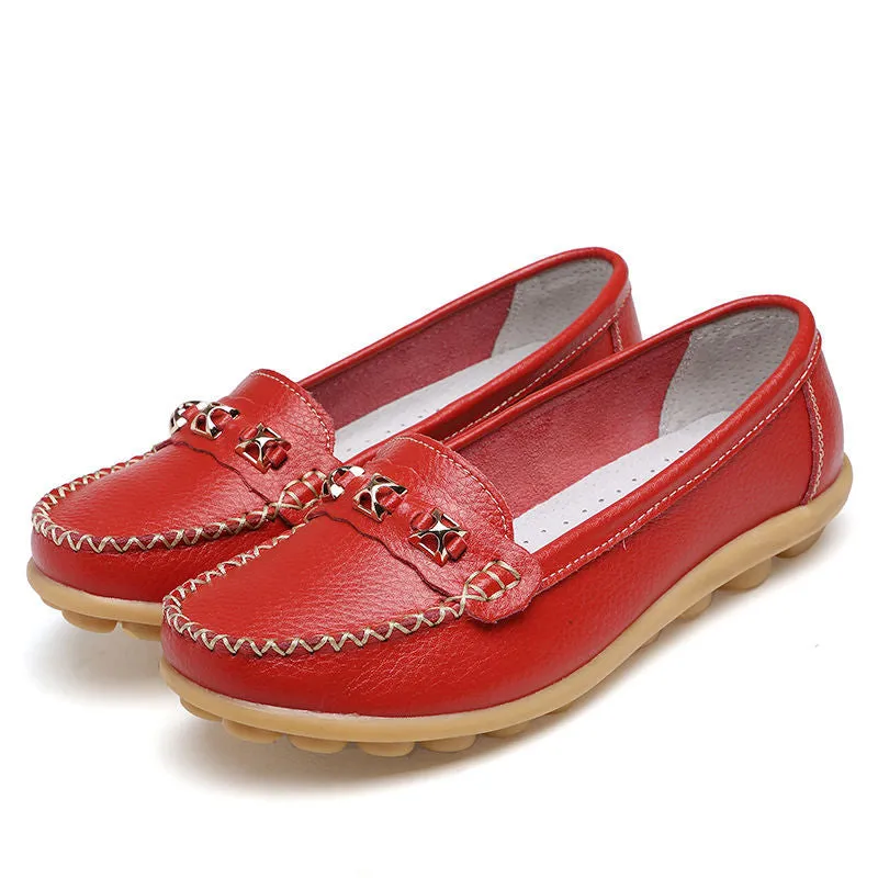 Comelyy Women's soft-soled flat beanie shoes non-slip shoes