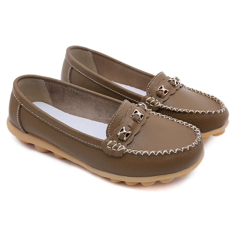 Comelyy Women's soft-soled flat beanie shoes non-slip shoes