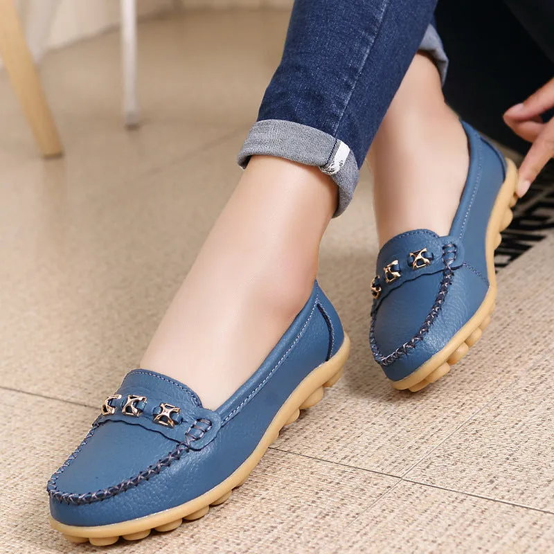 Comelyy Women's soft-soled flat beanie shoes non-slip shoes