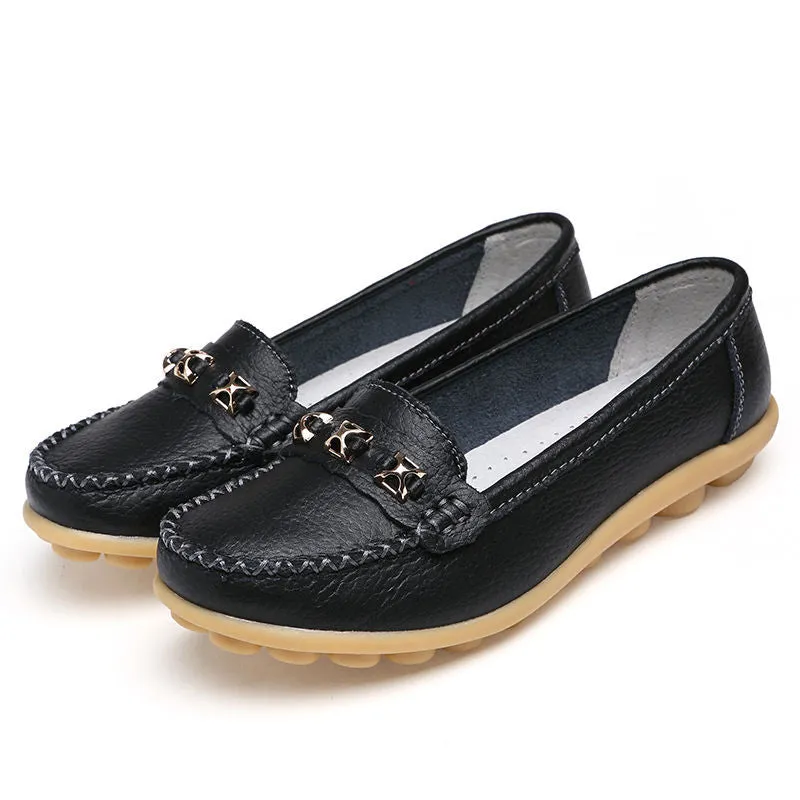 Comelyy Women's soft-soled flat beanie shoes non-slip shoes
