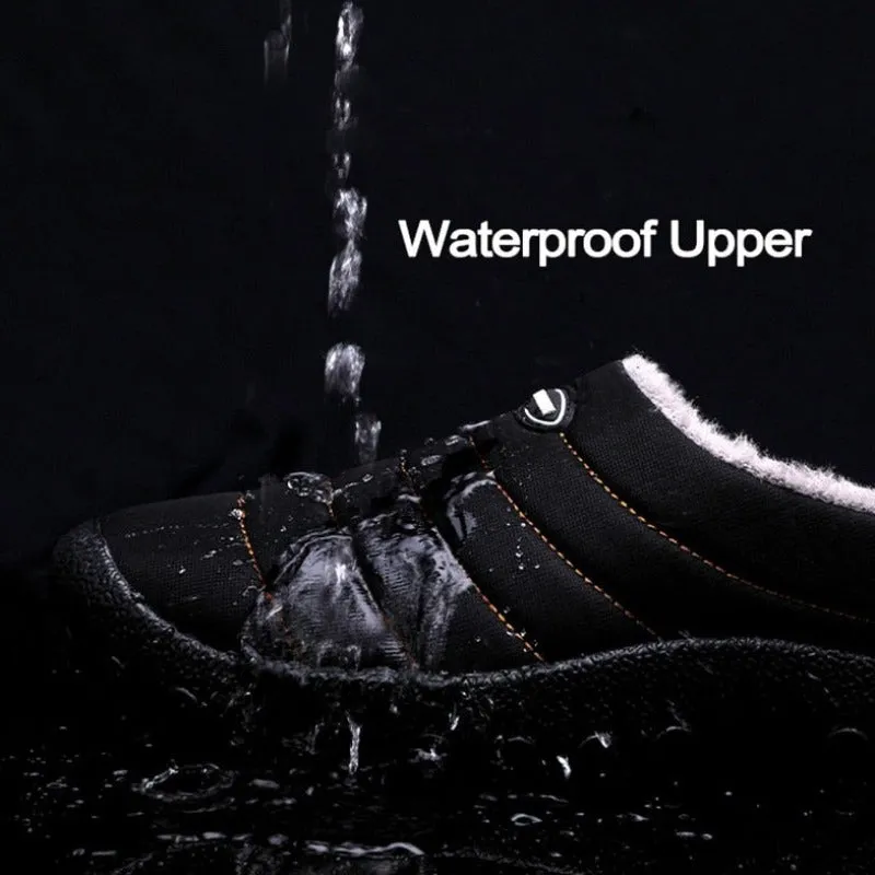 Cuzcare Fur Slippers For Men Waterproof Indoor And Outdoor Winter Slides