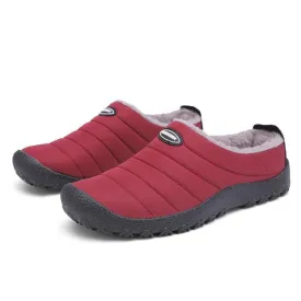 Cuzcare Fur Slippers For Men Waterproof Indoor And Outdoor Winter Slides