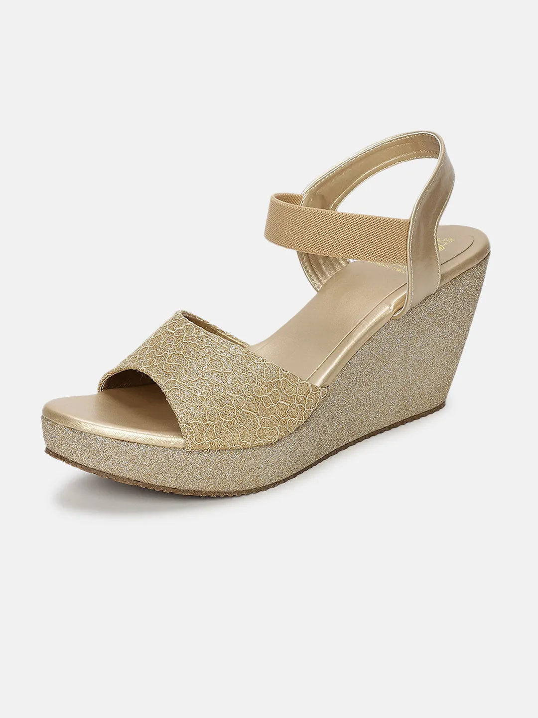 Embellished Open Toe Wedges
