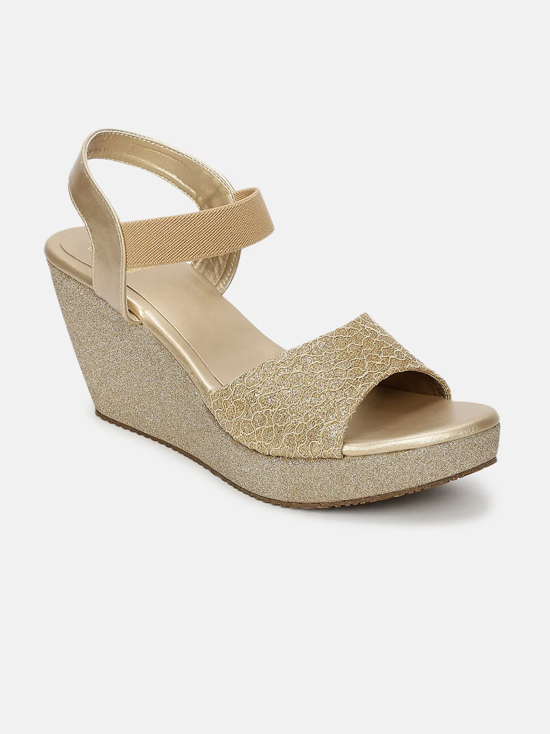 Embellished Open Toe Wedges
