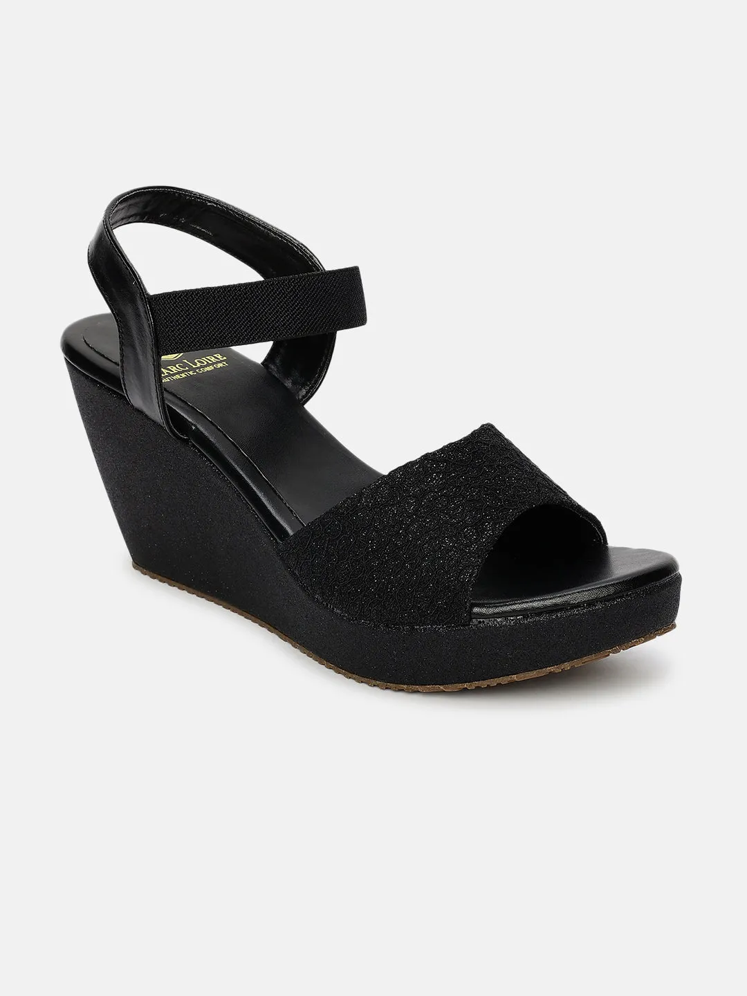 Embellished Open Toe Wedges