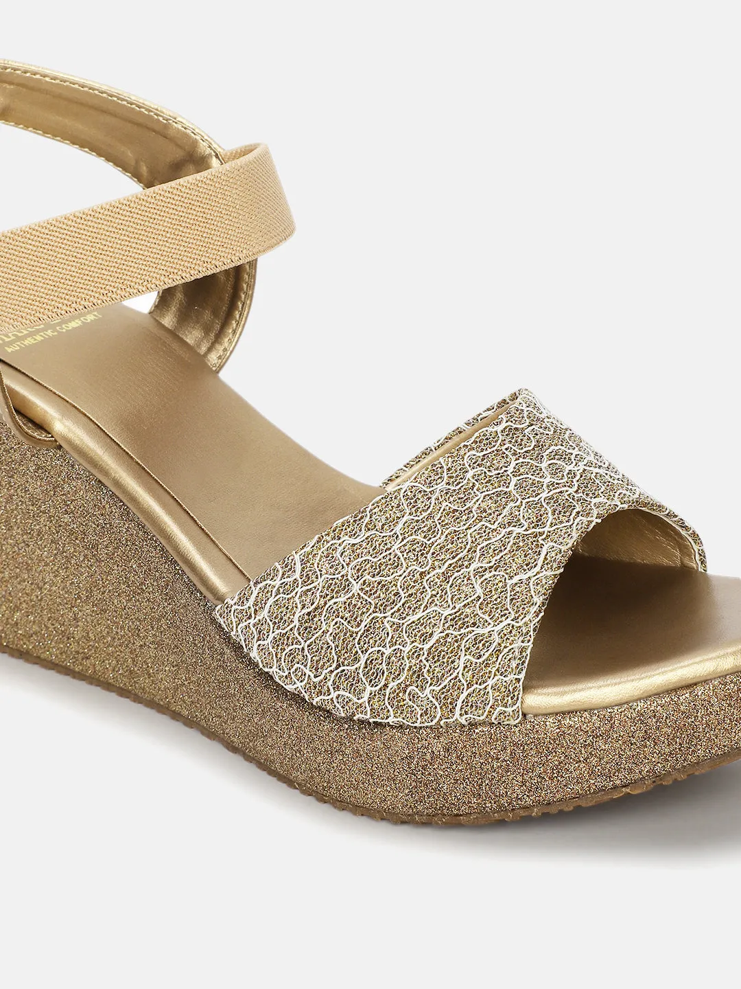 Embellished Open Toe Wedges