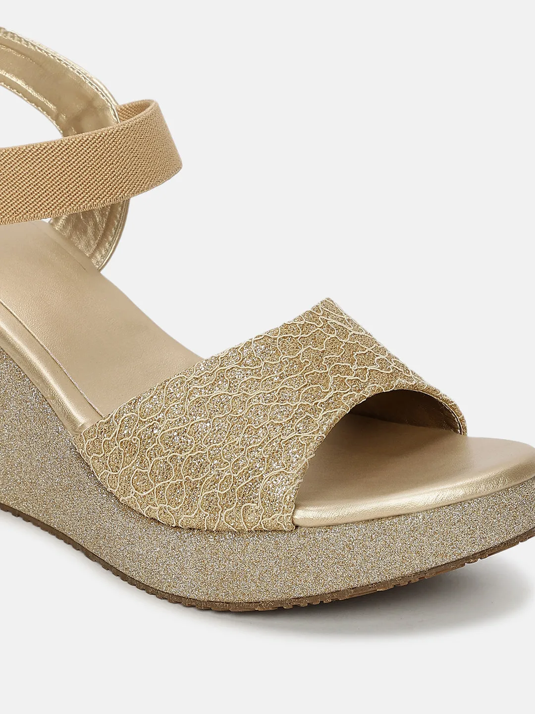 Embellished Open Toe Wedges