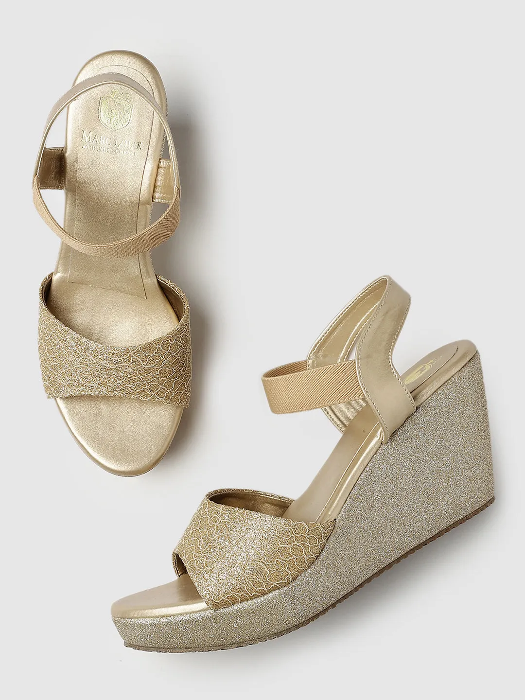 Embellished Open Toe Wedges