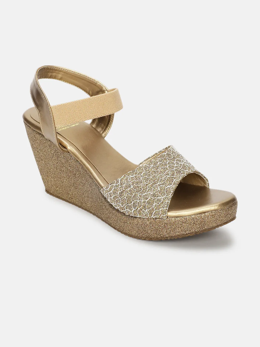 Embellished Open Toe Wedges
