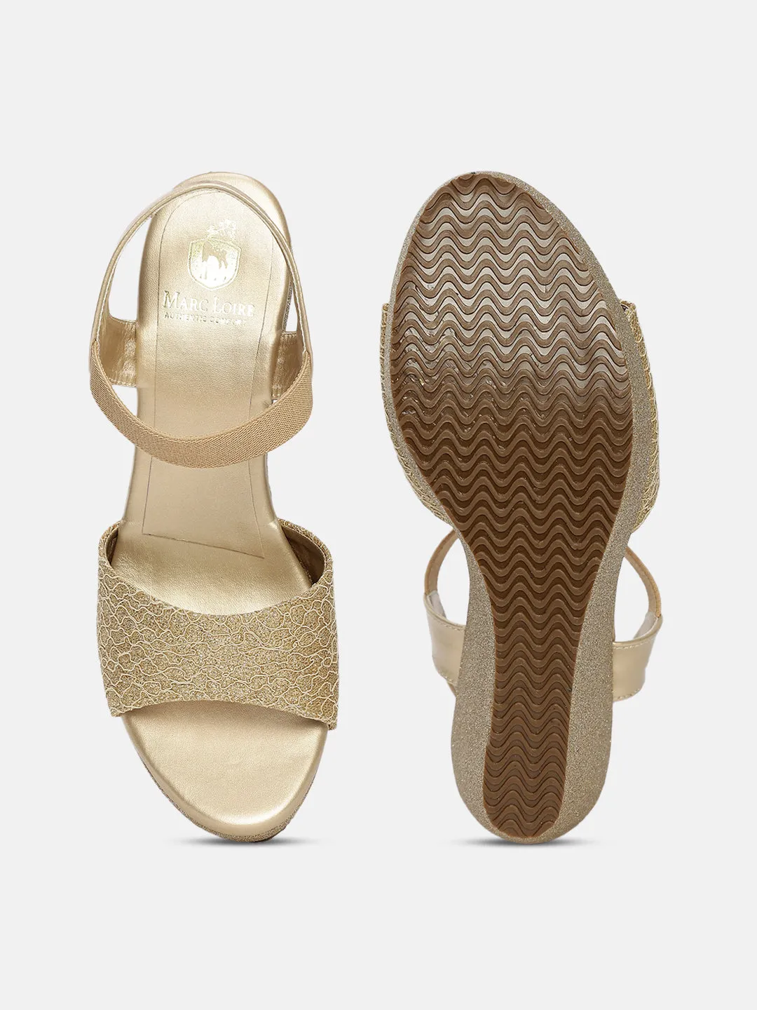 Embellished Open Toe Wedges