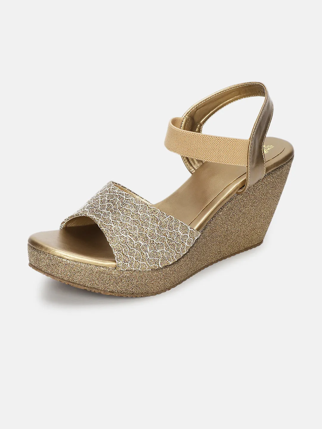 Embellished Open Toe Wedges