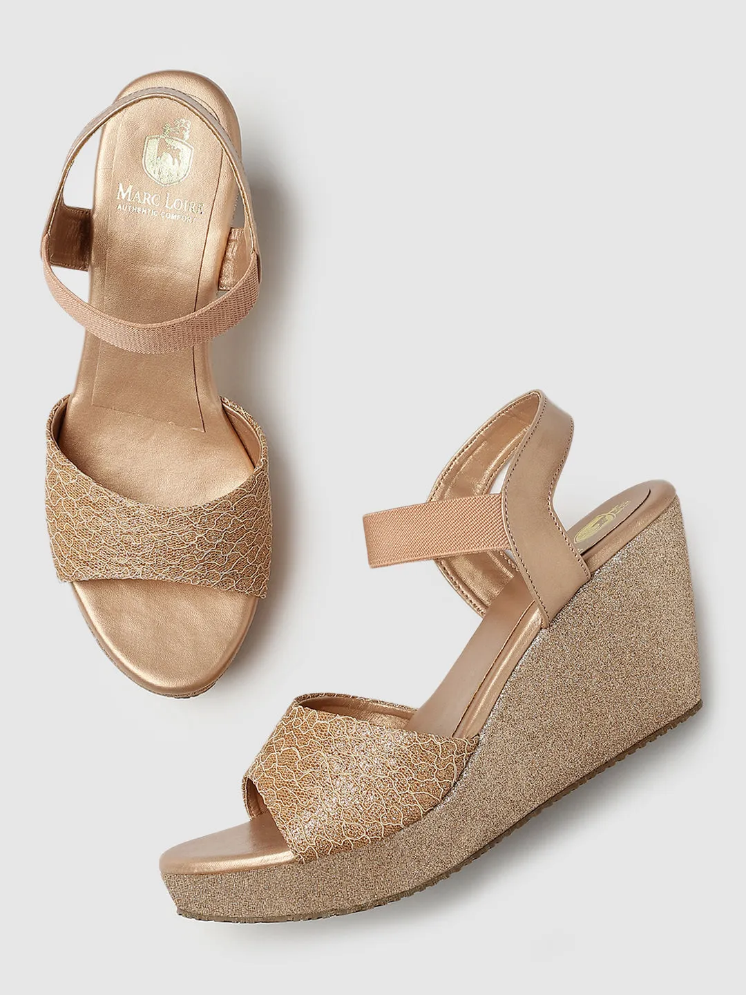 Embellished Open Toe Wedges