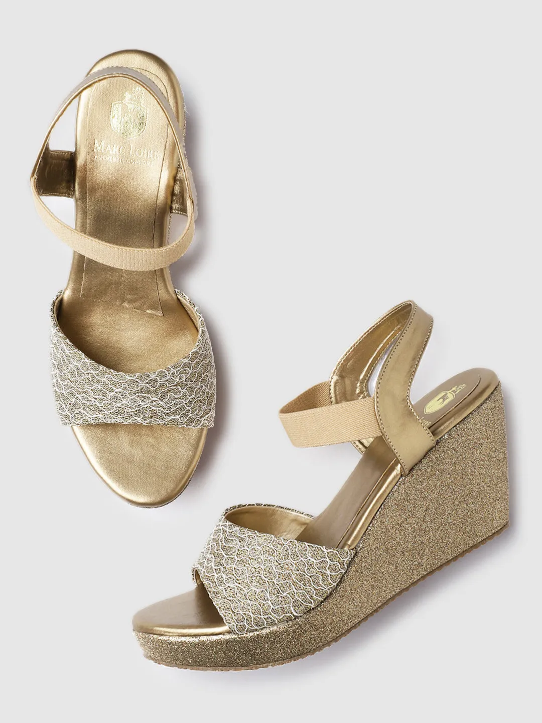 Embellished Open Toe Wedges