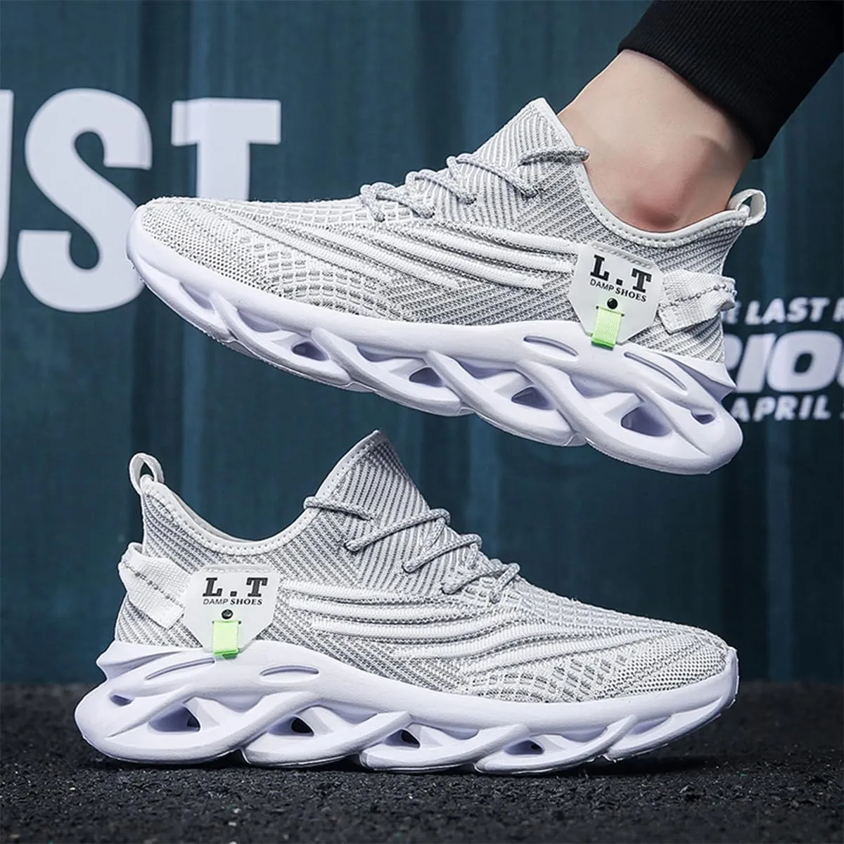 FUJEAK Mens Running Walking Tennis Shoes Mens Casual Fashion Gym Hiking Shoes for Men Sneakers Work Breathable Comfortable Lightweight