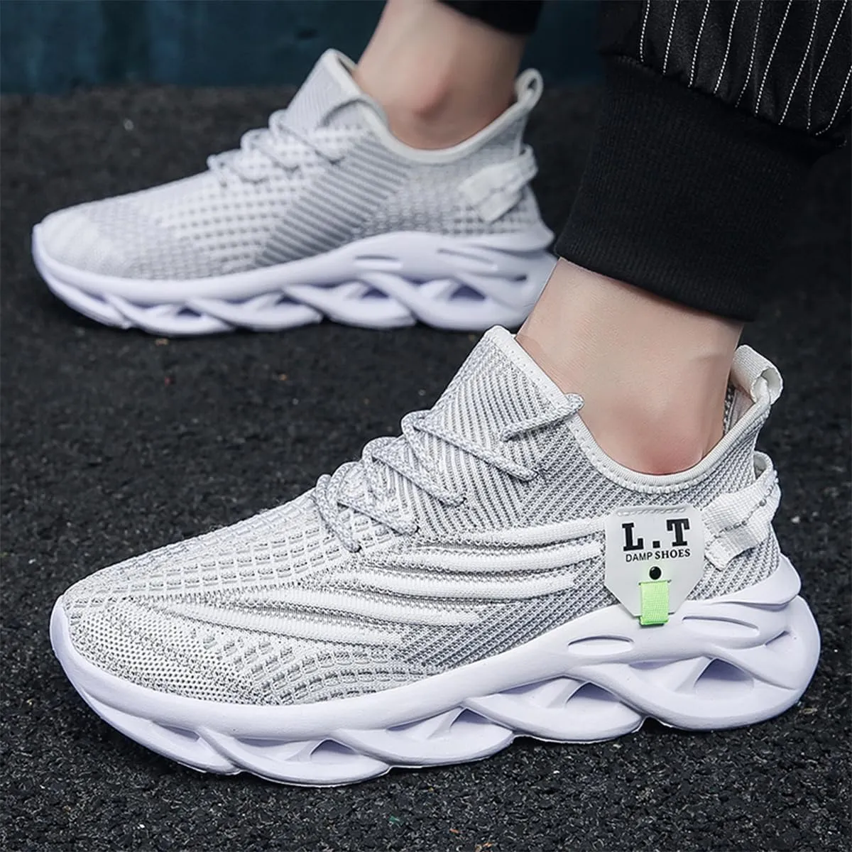FUJEAK Mens Running Walking Tennis Shoes Mens Casual Fashion Gym Hiking Shoes for Men Sneakers Work Breathable Comfortable Lightweight