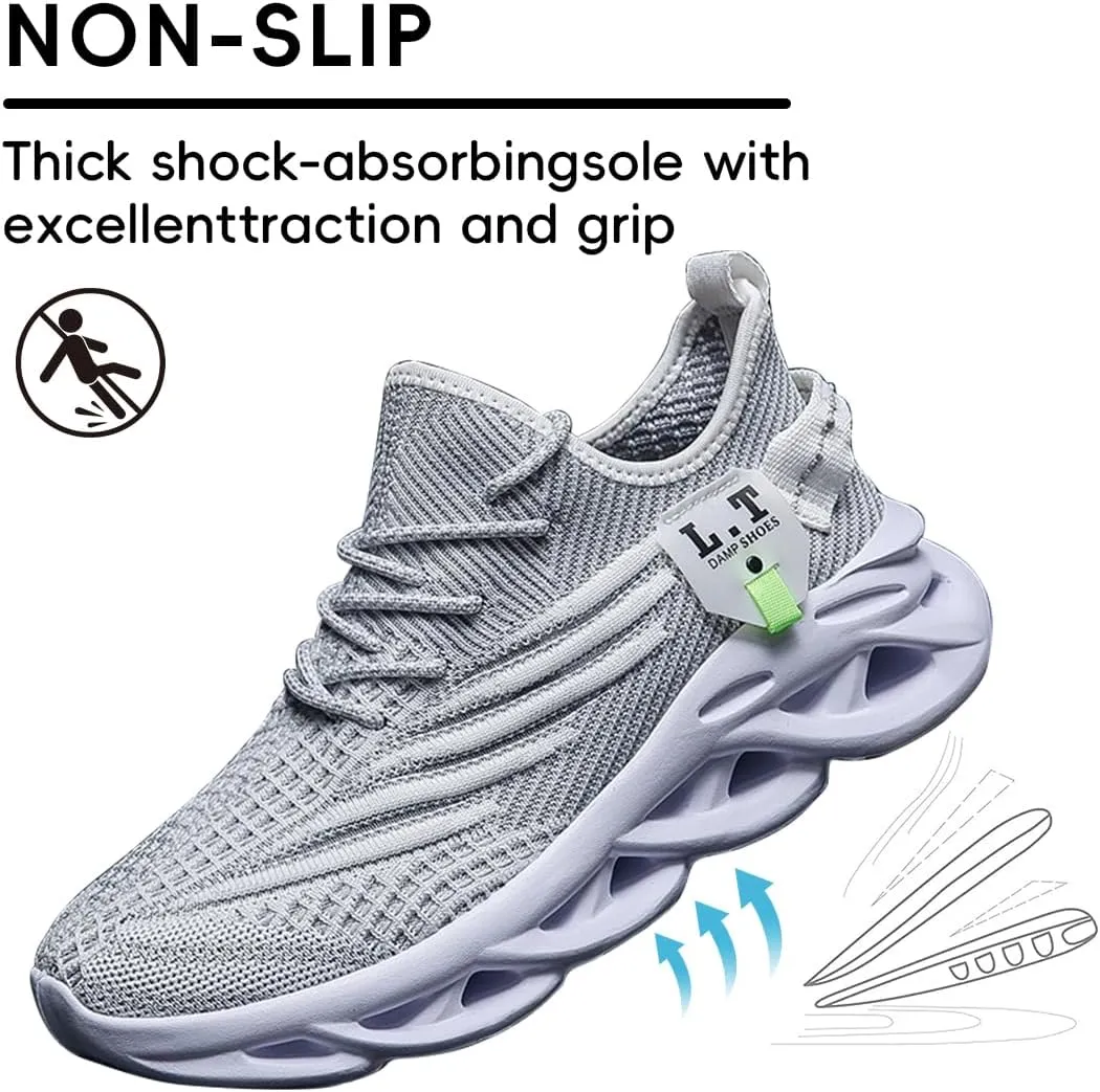 FUJEAK Mens Running Walking Tennis Shoes Mens Casual Fashion Gym Hiking Shoes for Men Sneakers Work Breathable Comfortable Lightweight