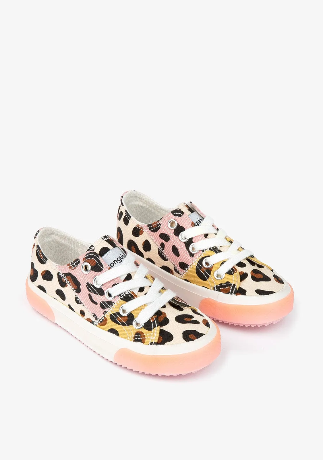 Girl's Leo Print Sneakers