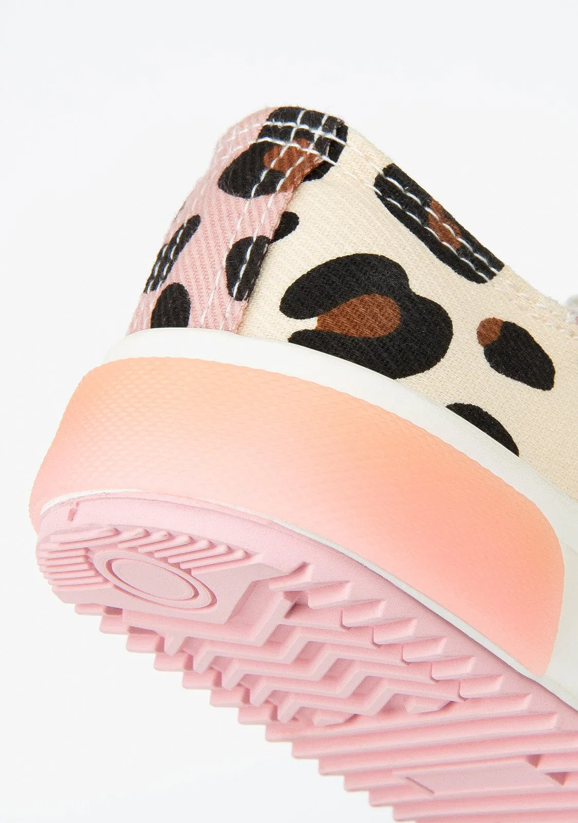 Girl's Leo Print Sneakers