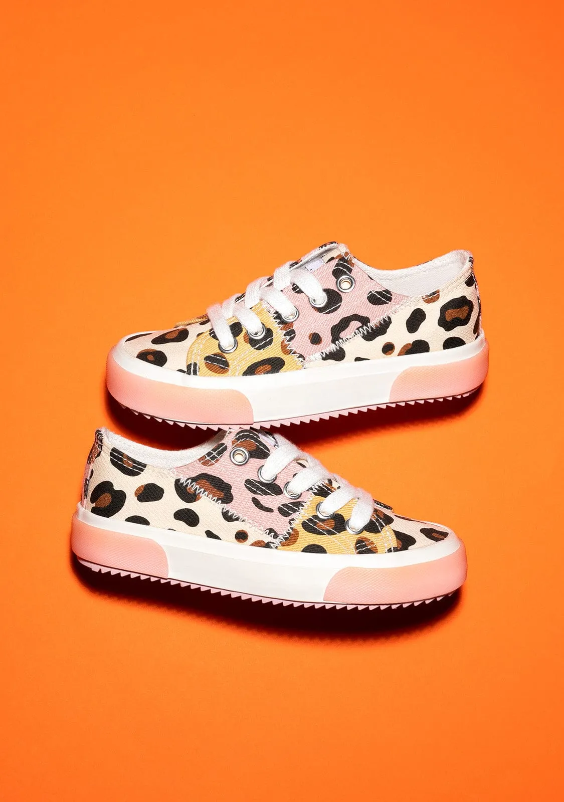 Girl's Leo Print Sneakers