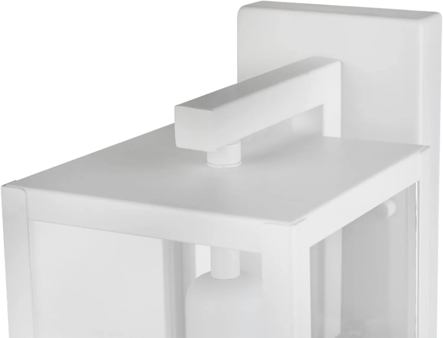 GLOBE Electric 44836 Bowery 1-Light Outdoor Indoor Wall Sconce, Matte White, Clear Glass Shade