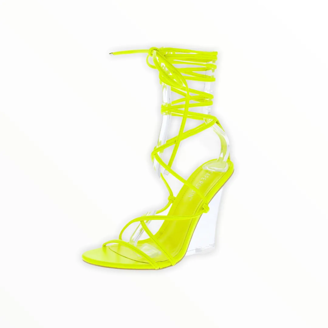 Krystal Heels- Neon Yellow