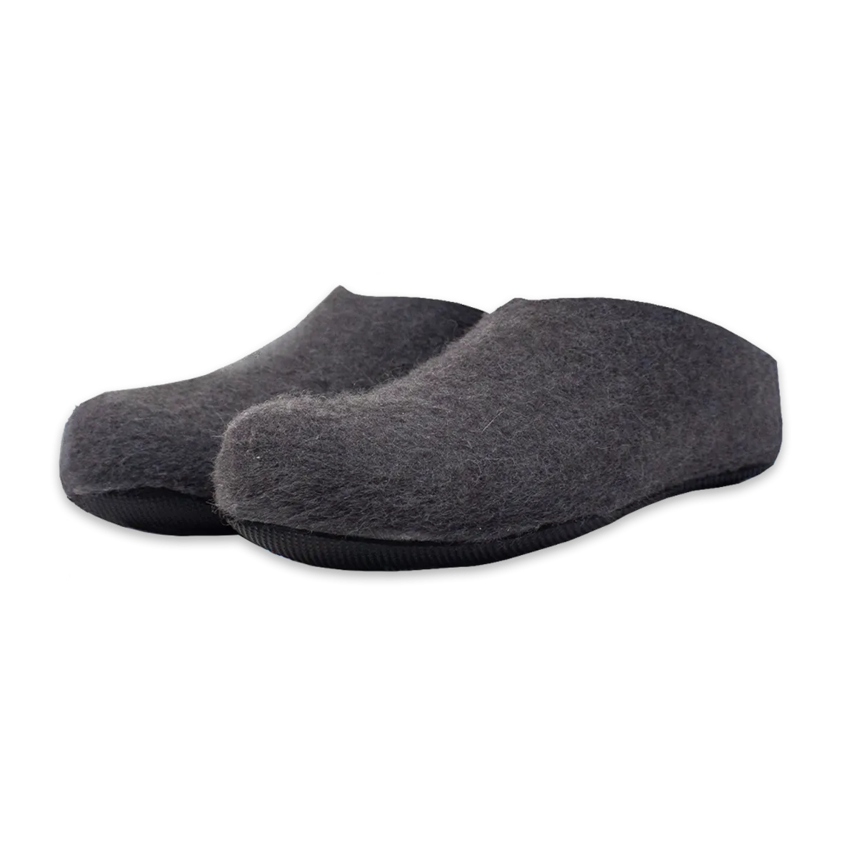 Lahtiset Felt Slippers w/ Rubber Sole, Dark Grey
