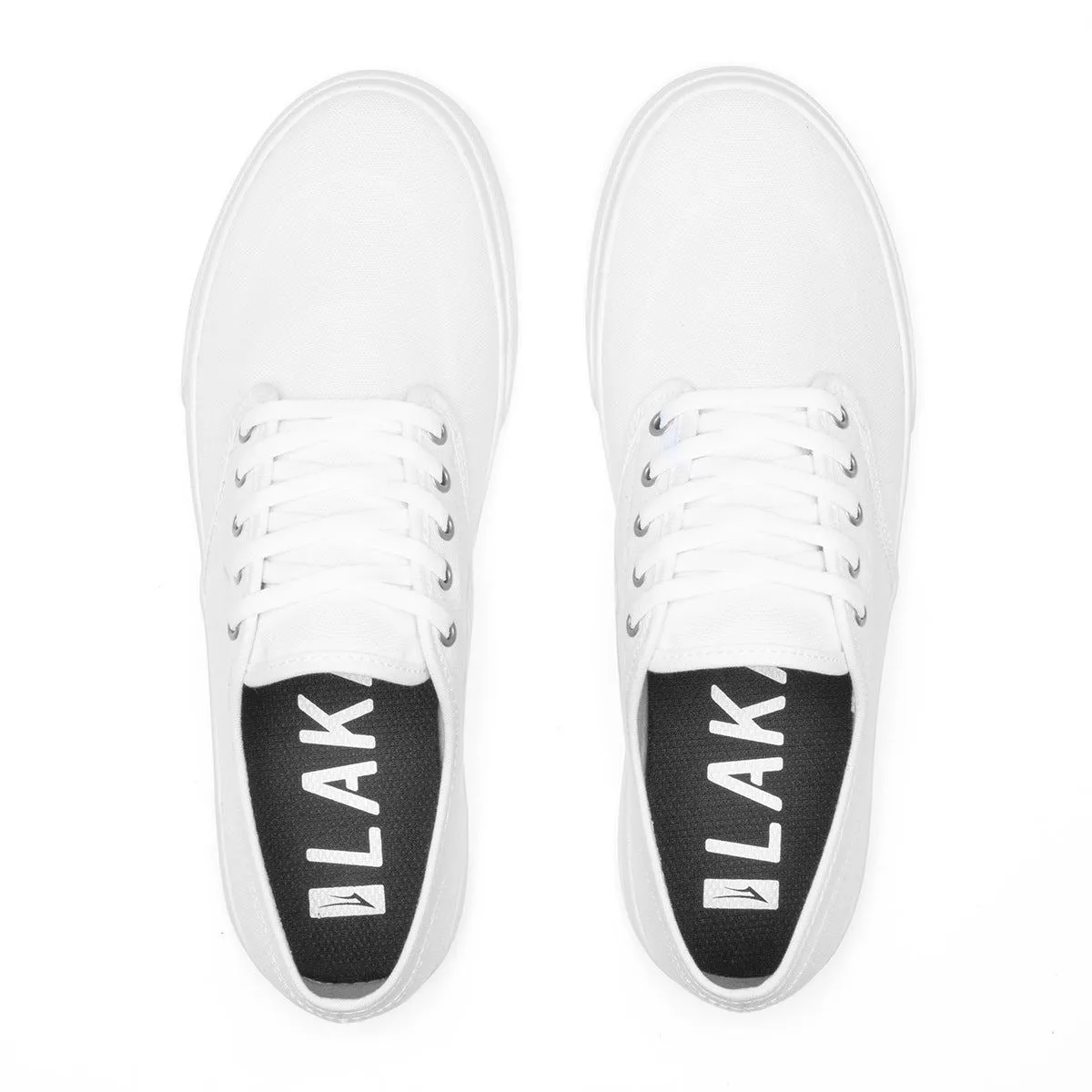 Lakai Oxford White Canvas Skate Shoes