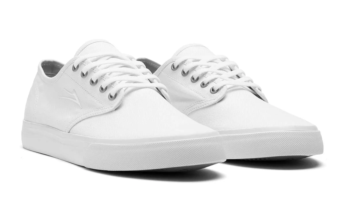 Lakai Oxford White Canvas Skate Shoes