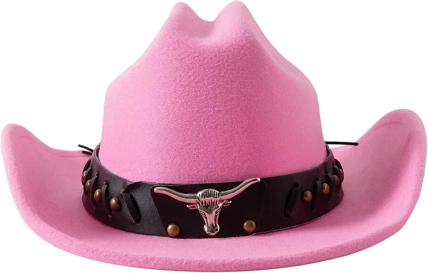 Lanzom Cowboy Hat for Women and Men with Shapeable Wide Brim Felt Western Hats for Cowboys and Cowgirls