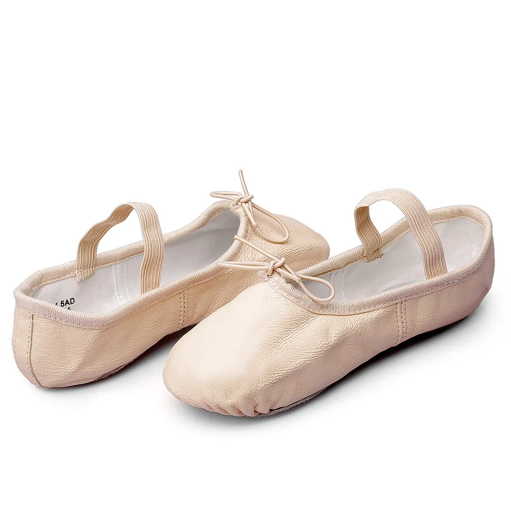 Leather Full Sole Ballet Dance Flats(Toddler/Little Kid/Big Kid)