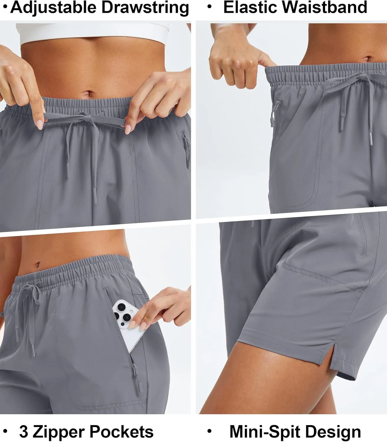 MAGCOMSEN Women's 5" Hiking Shorts UPF 50  Quick Dry Lightweight Athletic Running Golf Summer Casual Shorts with Pockets