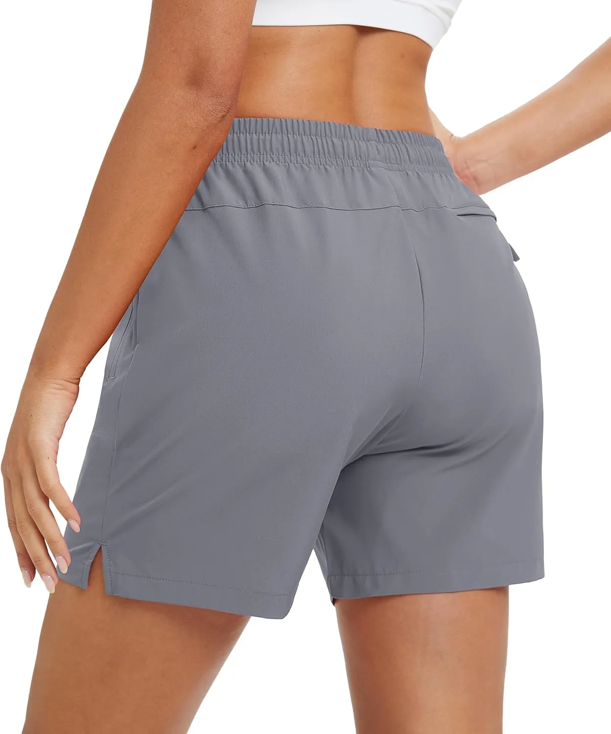 MAGCOMSEN Women's 5" Hiking Shorts UPF 50  Quick Dry Lightweight Athletic Running Golf Summer Casual Shorts with Pockets
