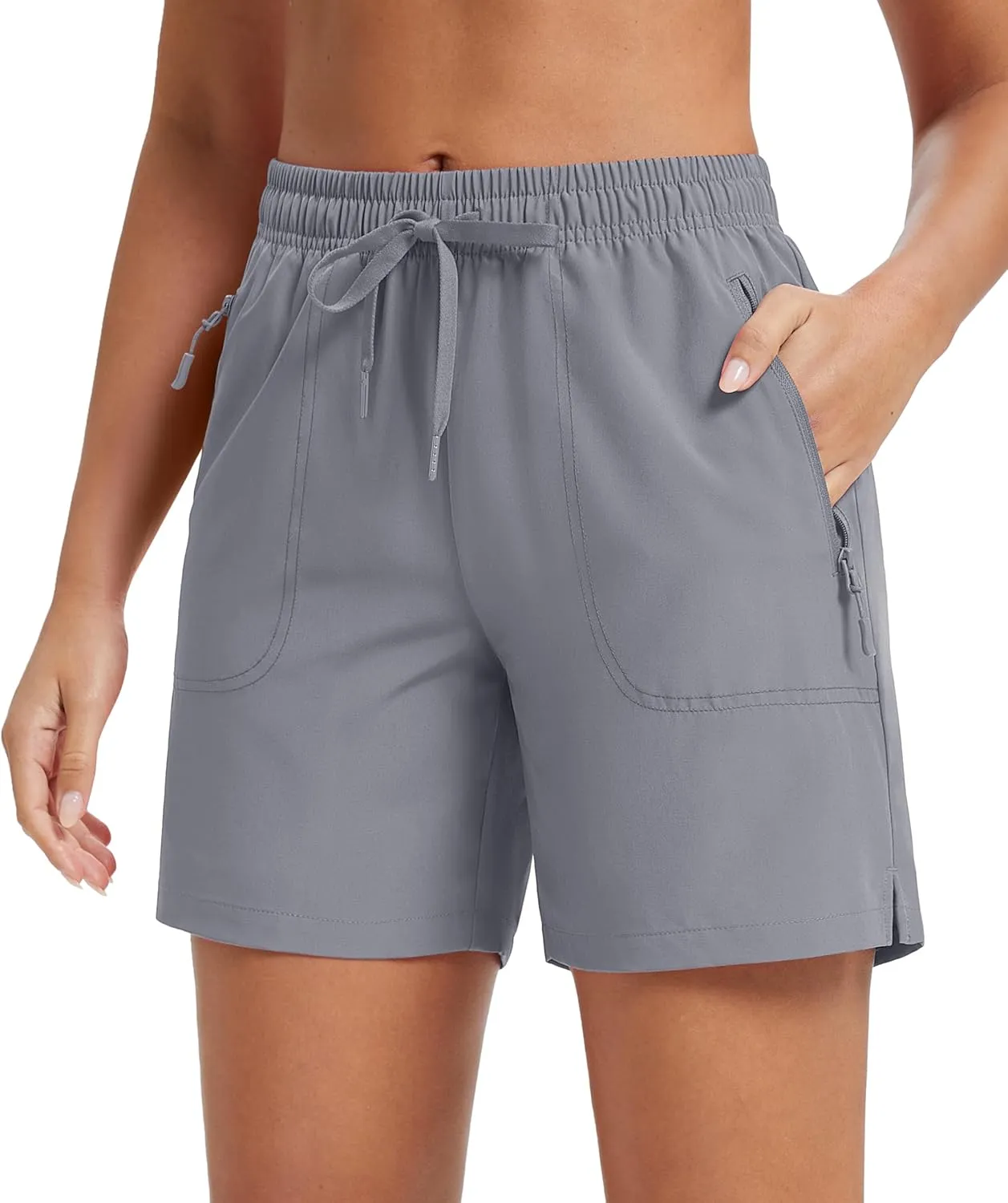 MAGCOMSEN Women's 5" Hiking Shorts UPF 50  Quick Dry Lightweight Athletic Running Golf Summer Casual Shorts with Pockets