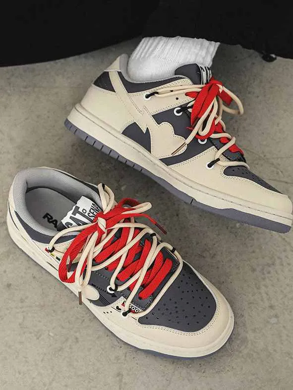 Niceprimes  Low Top Leather Basketball Sneakers