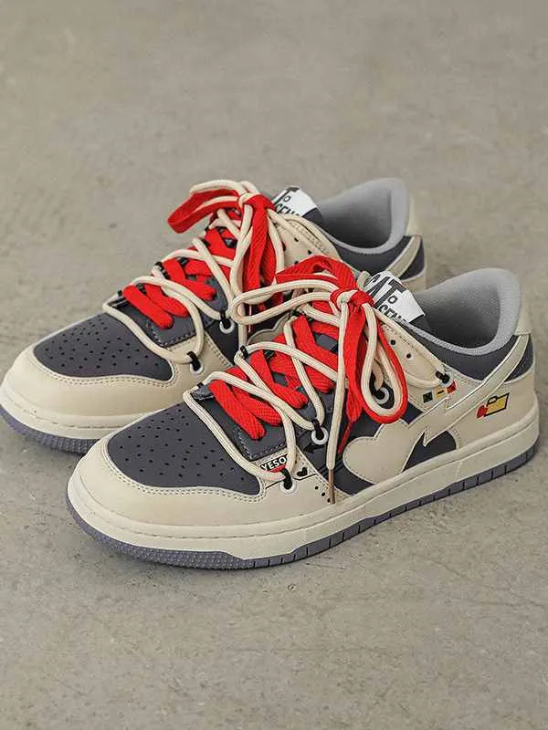 Niceprimes  Low Top Leather Basketball Sneakers