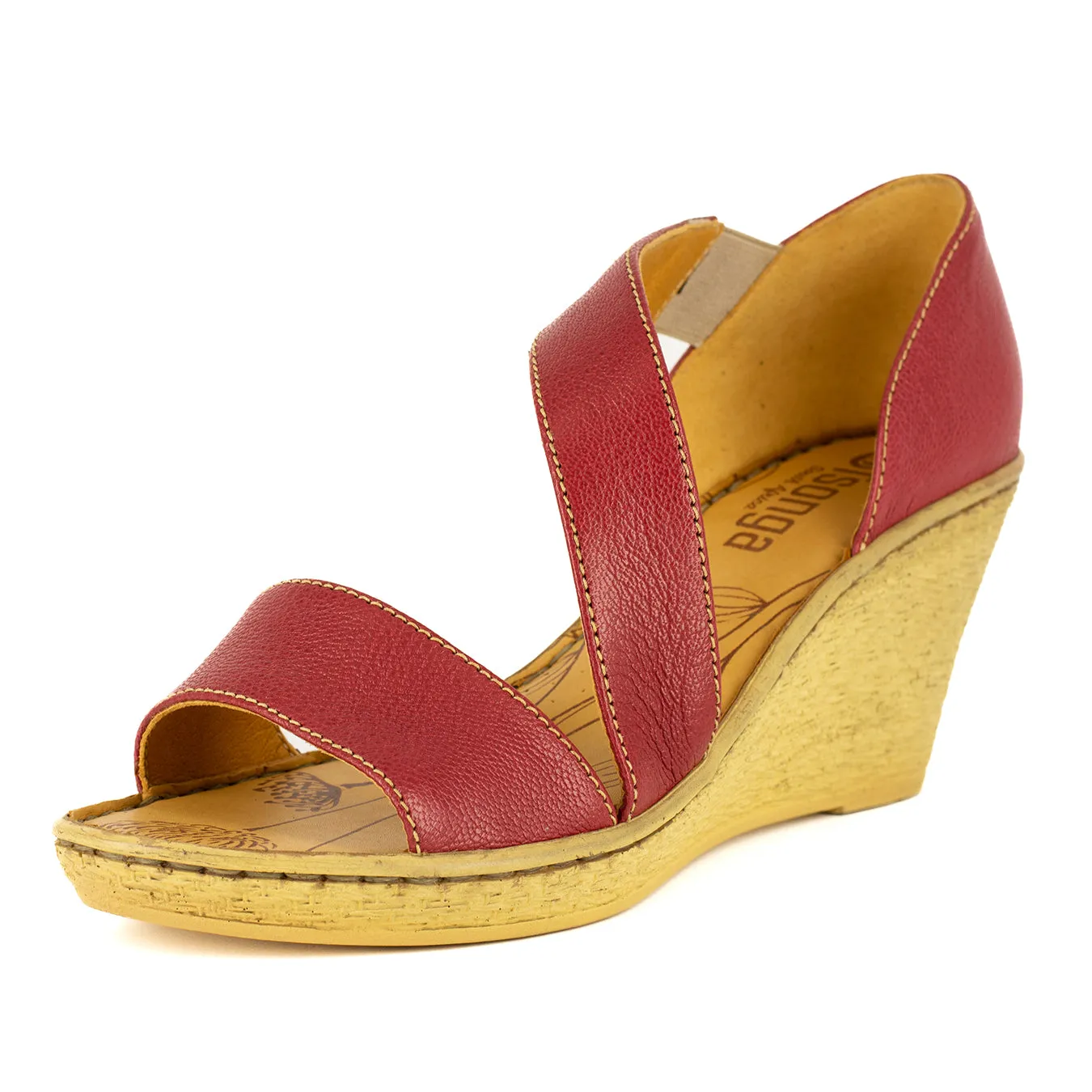 Nompempe : Ladies Leather High-Heel Sandal in Valentine Cayak