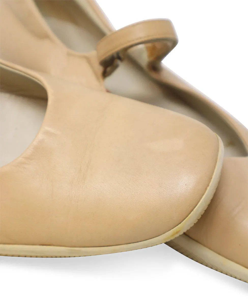 Prada Sport Tan Leather Flats sz 10