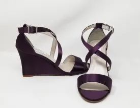 Purple Wedding Wedges For Bride or Bridesmaids | Dyeable Shoes