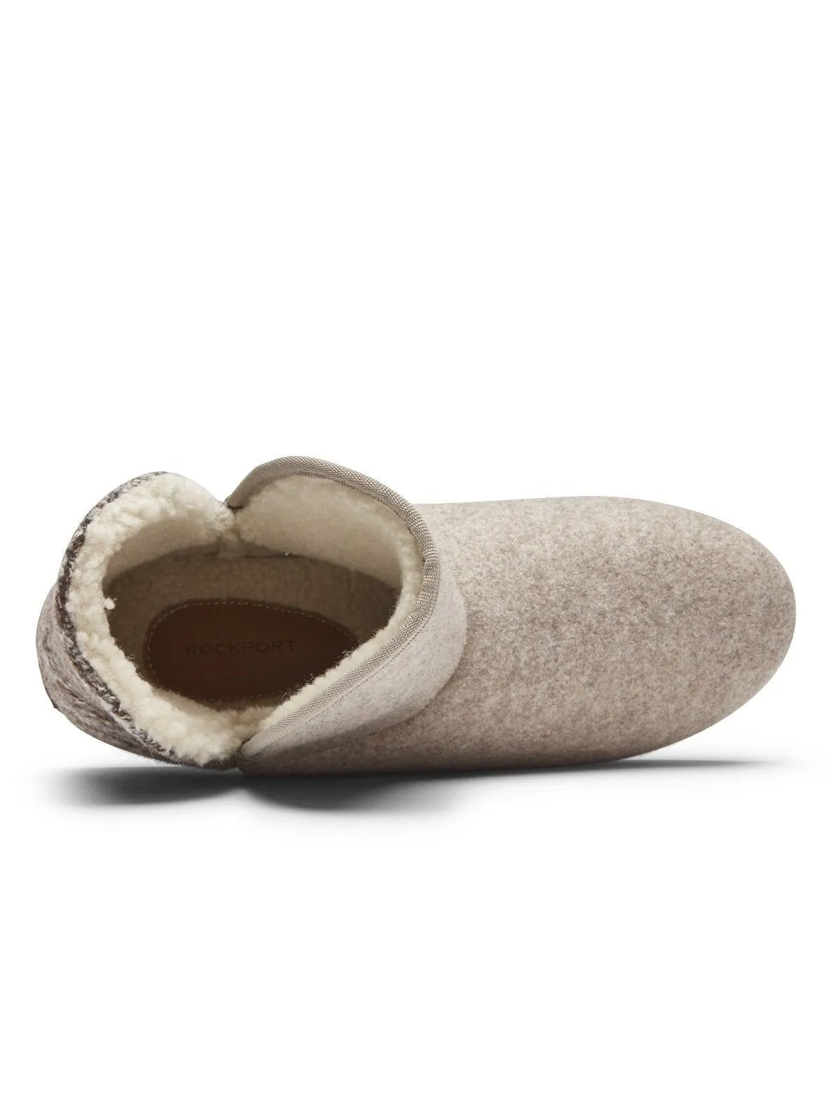 Rockport Women's Trutech Veda Moc Slipper Boot Taupe Grey CI0745