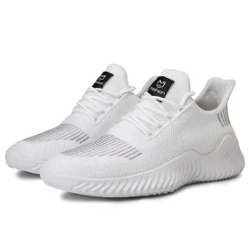 Sneakers Men's Outdoor Road Shoes Breathable Lightweight Non-Slip - White Size US10 = US44