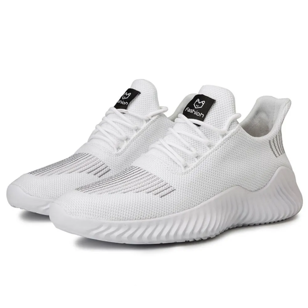 Sneakers Men's Outdoor Road Shoes Breathable Lightweight Non-Slip - White Size US10 = US44